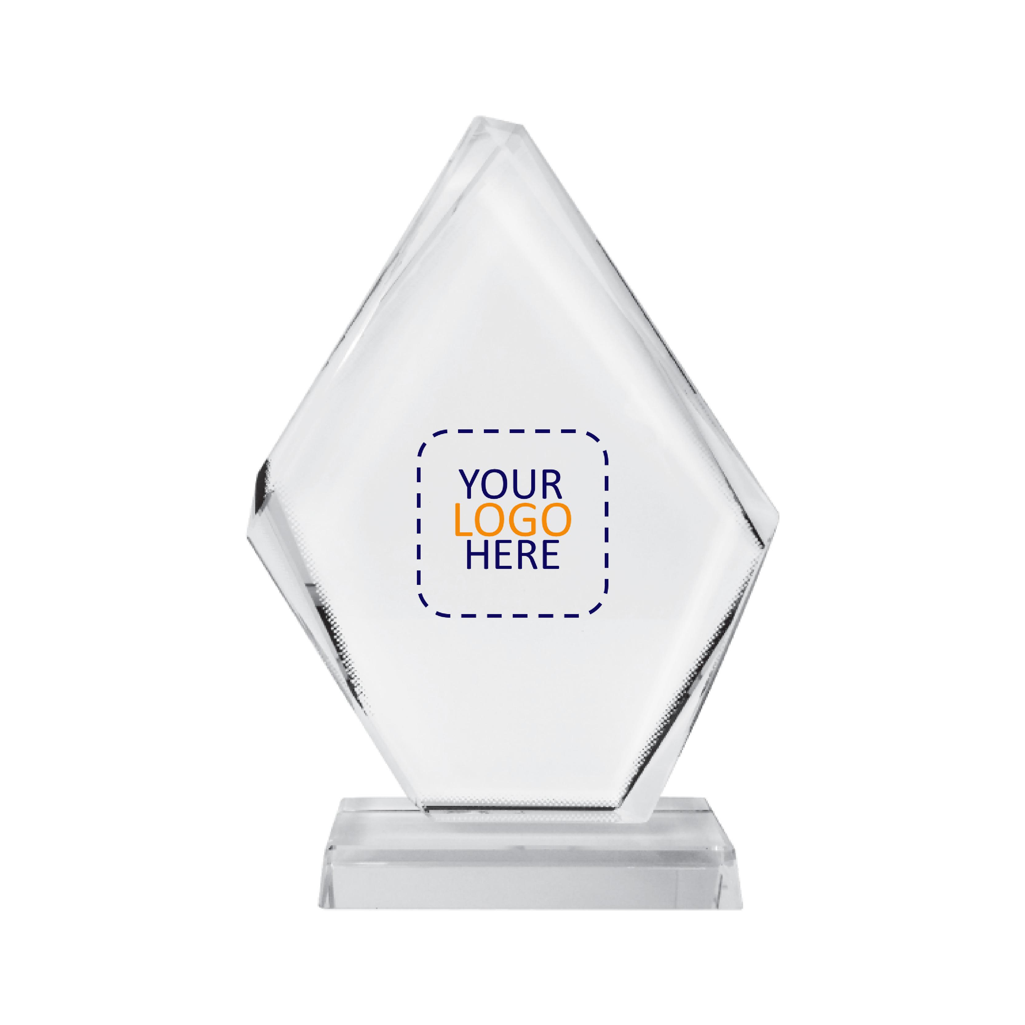 130X210 Diamond Photo Crystal Awards with Logo